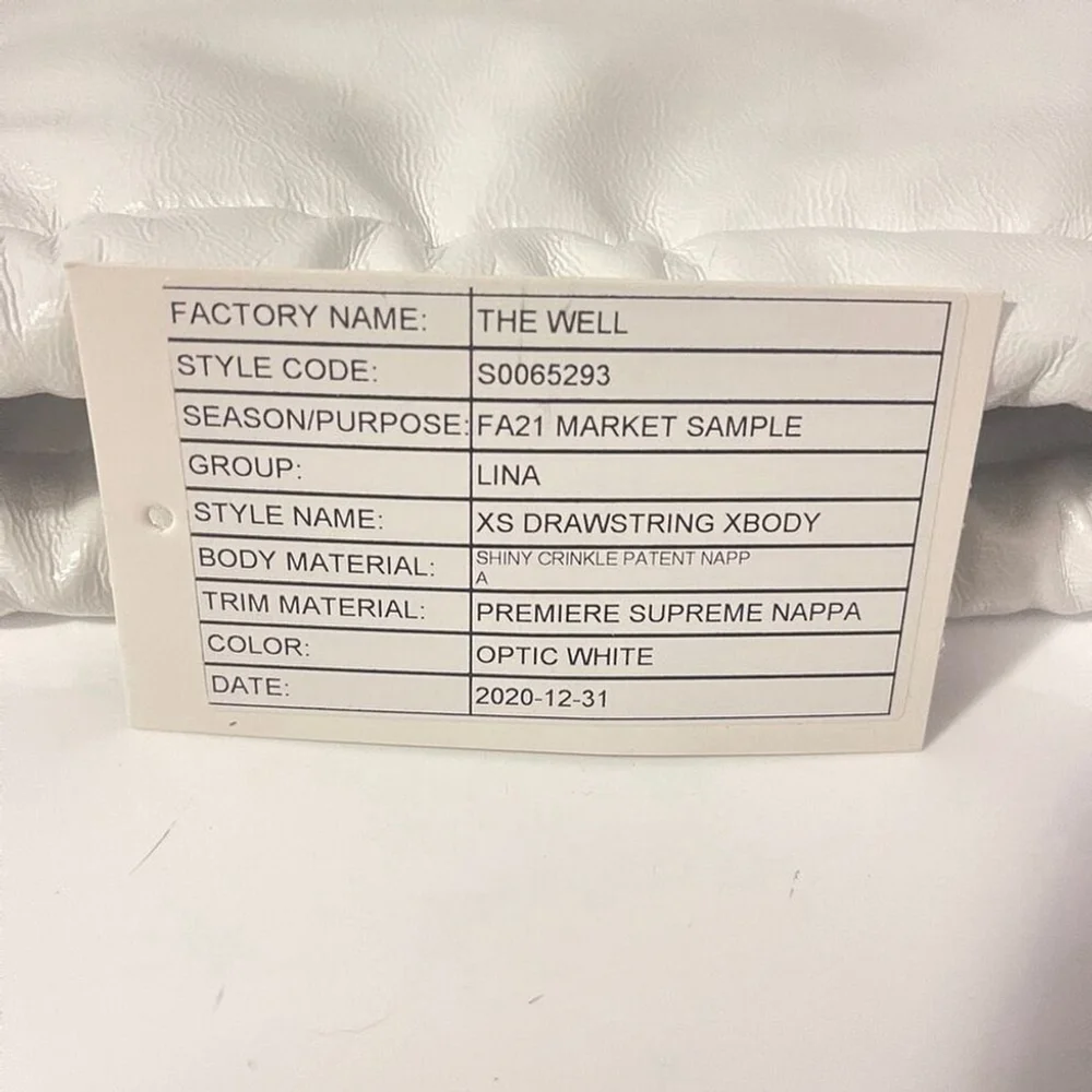 Michael Kors Lina Small Cinch Drawstring Bag Leather Optic White - Picture 9 of 11